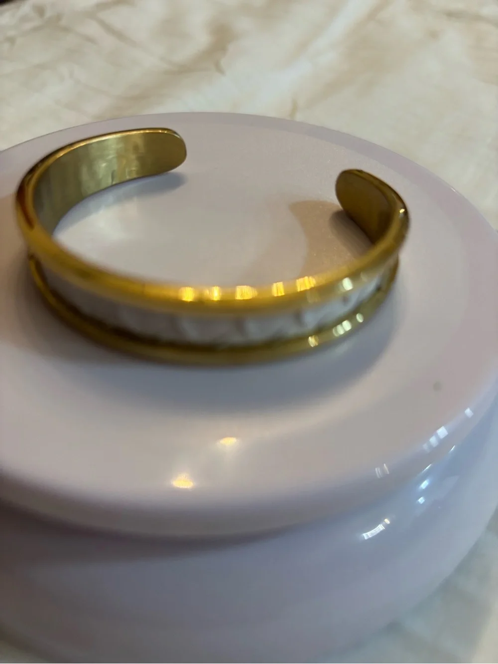 Taylor And Tessier Aspen Python Gold Plated Over Brass Cuff Bracelet